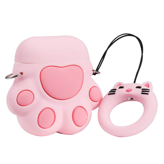 Airpods 1&2 Case,Silicone 3D Cute Animal Paw Fun Cartoon Character Airpod Cover,Kawaii Funny Fashion Design Skin,Shockproof Cases for Teens Girls Boys Air pods(Pink Cat Claw) AMAZON