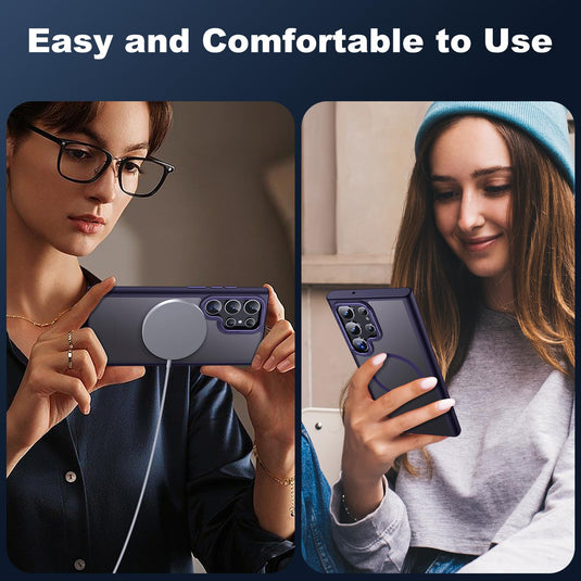 Compatible with Magsafe, Transparent Matte Slim Case, Military-Grade Protection Magnetic Case AMAZON