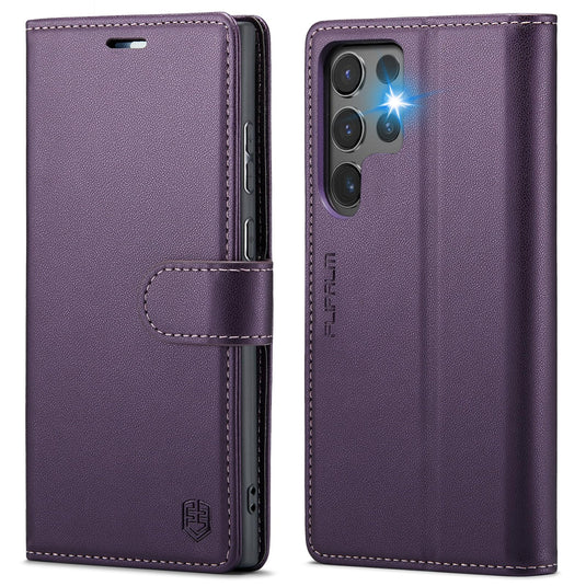 Samsung Galaxy S24 Ultra Wallet Case with RFID Blocking Credit Card Holder, PU Leather Folio Flip Kickstand Protective Shockproof Cover Women Men for Samsung S24Ultra Phone case(Black) AMAZON