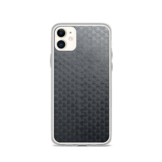 Dark Grey Carved Metal iPhone Clear Thin Case CREATIVETECH