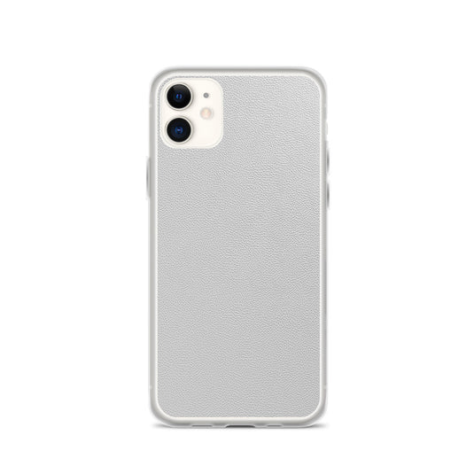 White Leather iPhone Clear Thin Case CREATIVETECH