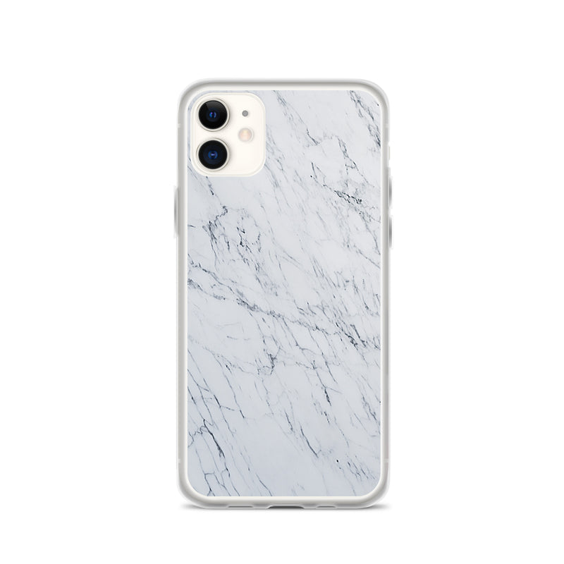 Load image into Gallery viewer, White Marble Stone iPhone Clear Thin Case CREATIVETECH
