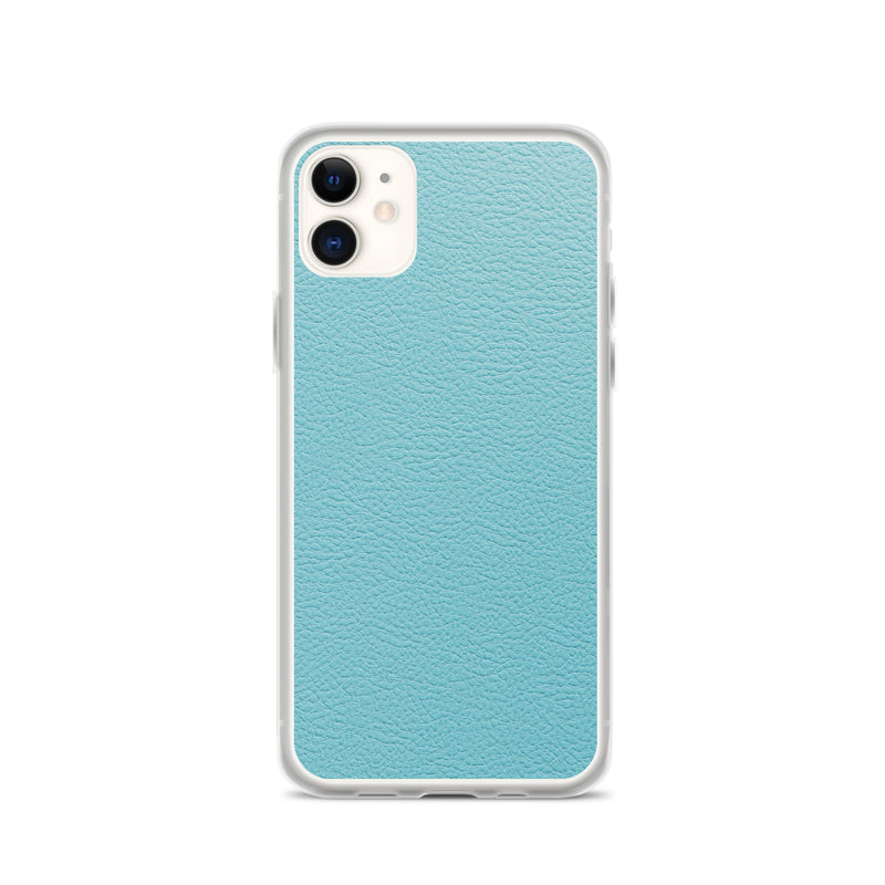 Load image into Gallery viewer, Mint Green Leather iPhone Clear Thin Case CREATIVETECH