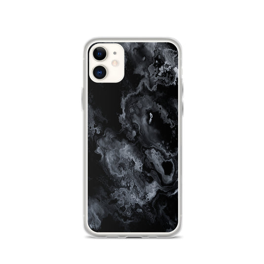 Black Marble Stone iPhone Clear Thin Case CREATIVETECH