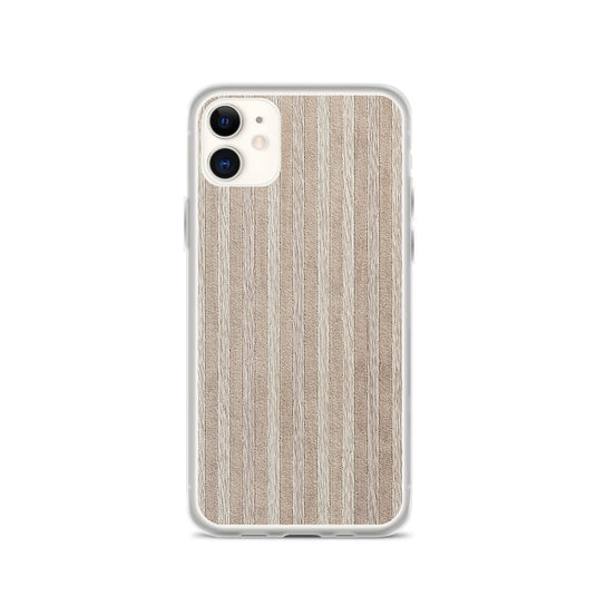 Light Brown Striped Wood iPhone Clear Thin Case CREATIVETECH