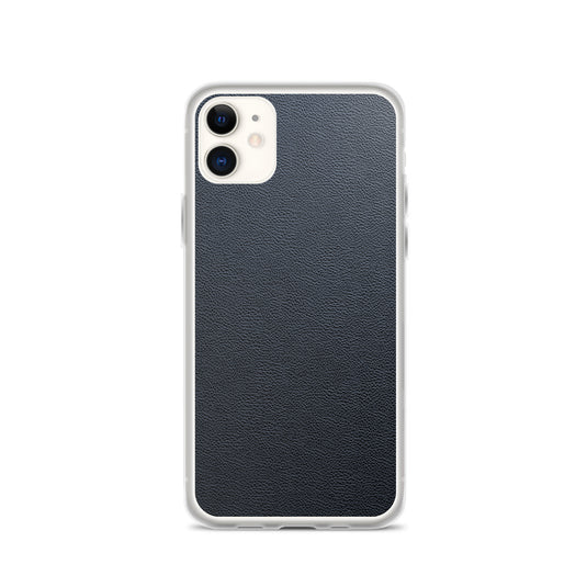 Black Leather iPhone Clear Thin Case CREATIVETECH