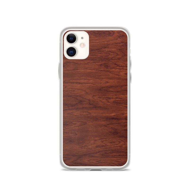 Load image into Gallery viewer, Brown Wood iPhone Clear Thin Case CREATIVETECH