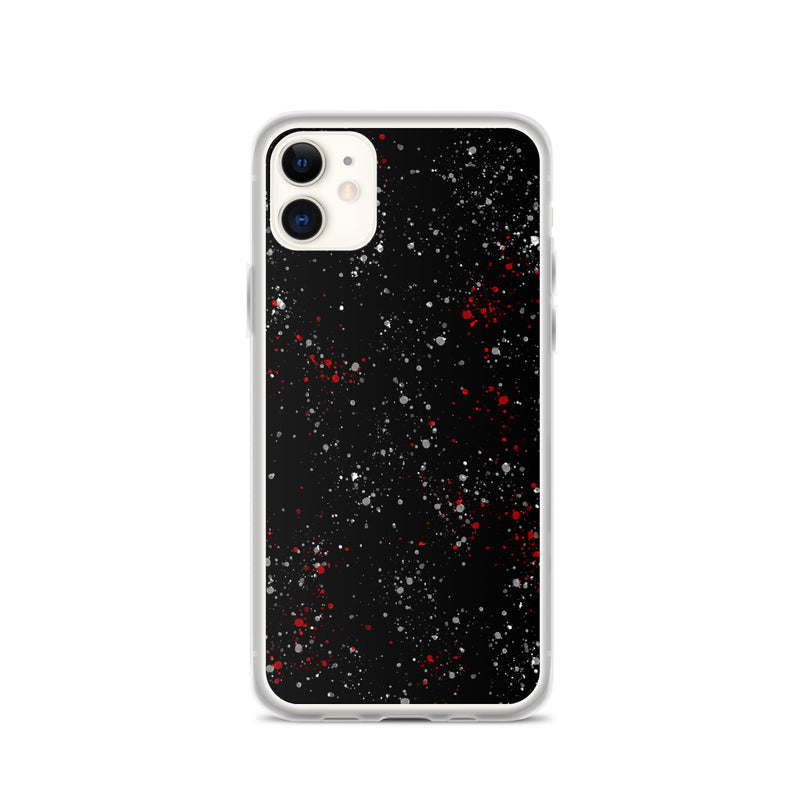 Load image into Gallery viewer, Painted Black White Red iPhone Clear Thin Case CREATIVETECH