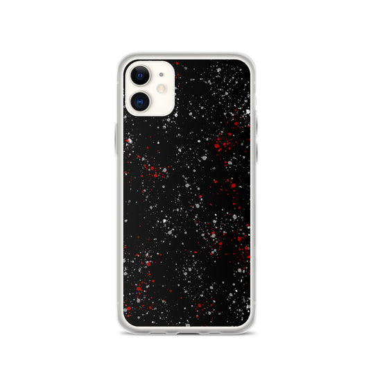 Painted Black White Red iPhone Clear Thin Case CREATIVETECH