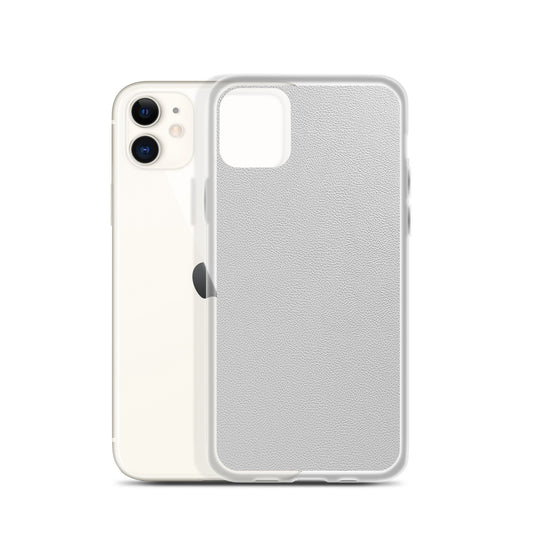 White Leather iPhone Clear Thin Case CREATIVETECH