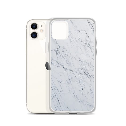 White Marble Stone iPhone Clear Thin Case CREATIVETECH