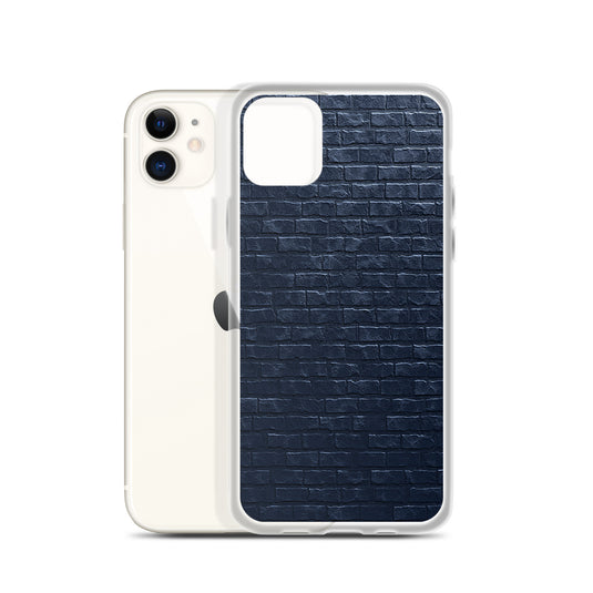 Dark Grey Brick Stone iPhone Clear Thin Case CREATIVETECH