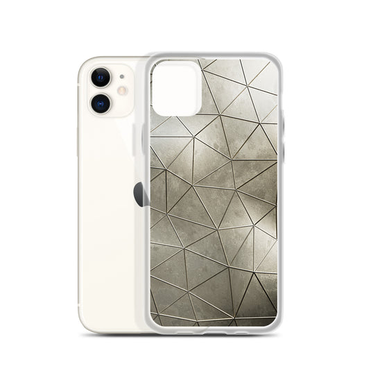 Aged Gold Polygon iPhone Clear Thin Case CREATIVETECH