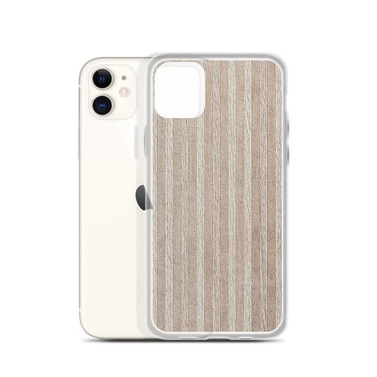 Light Brown Striped Wood iPhone Clear Thin Case CREATIVETECH