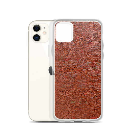 Exotic Brown Leather iPhone Clear Thin Case CREATIVETECH