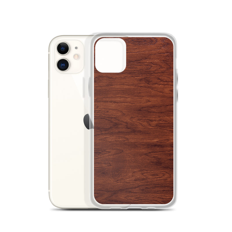 Load image into Gallery viewer, Brown Wood iPhone Clear Thin Case CREATIVETECH
