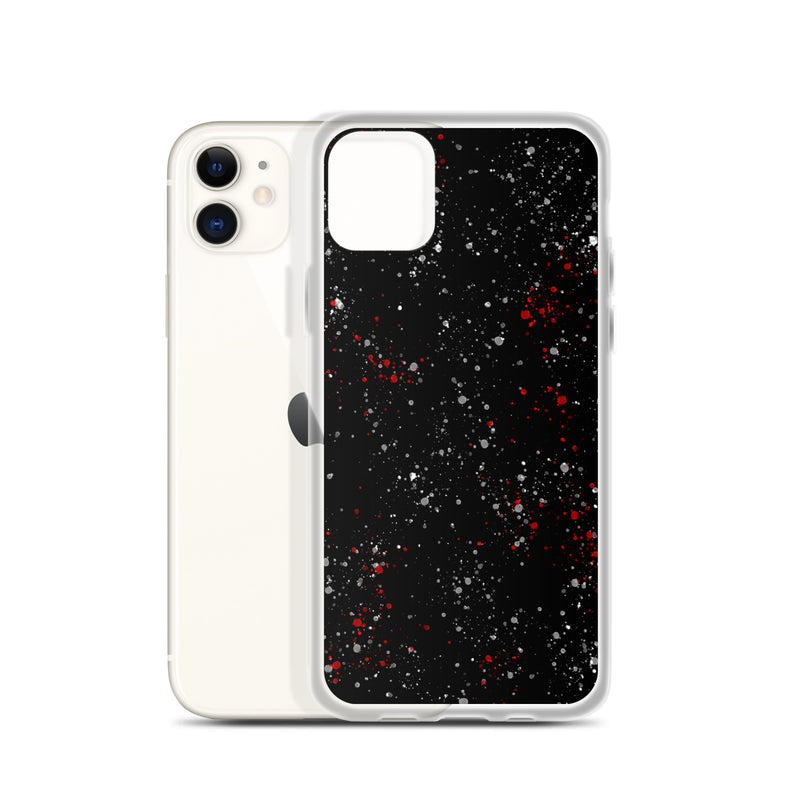 Load image into Gallery viewer, Painted Black White Red iPhone Clear Thin Case CREATIVETECH