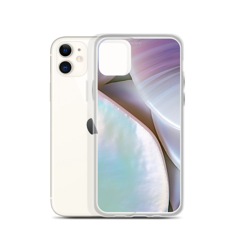 Load image into Gallery viewer, Mother of Pearl Soft Pink iPhone Clear Thin Case CREATIVETECH