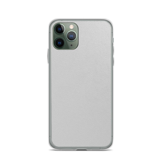 White Leather iPhone Clear Thin Case CREATIVETECH