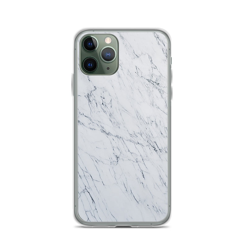 Load image into Gallery viewer, White Marble Stone iPhone Clear Thin Case CREATIVETECH
