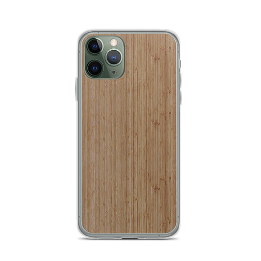 Bamboo Brown Wood iPhone Clear Thin Case CREATIVETECH