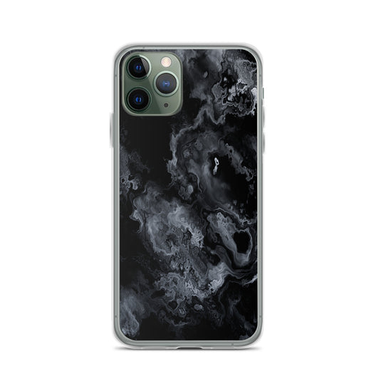 Black Marble Stone iPhone Clear Thin Case CREATIVETECH