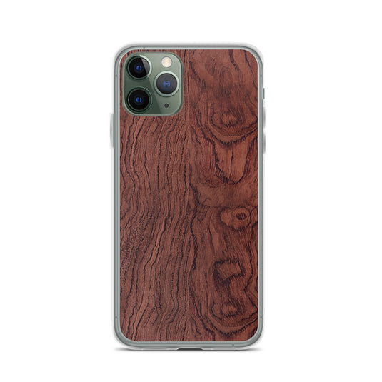 Bubinga Brown Wood iPhone Clear Thin Case CREATIVETECH