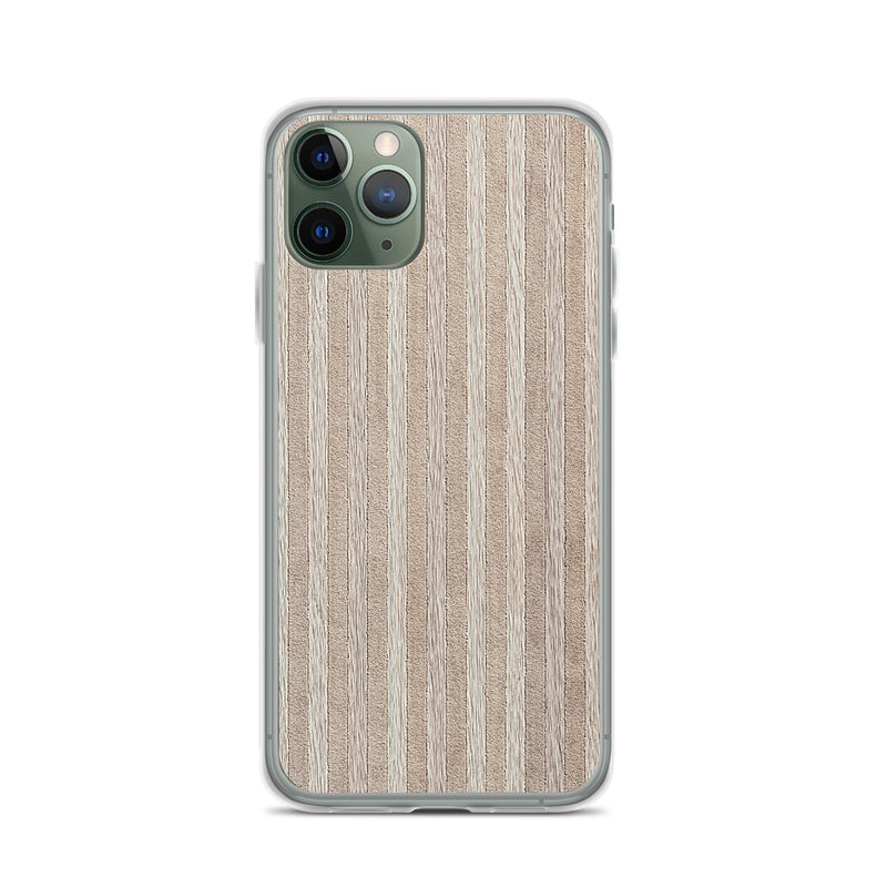 Load image into Gallery viewer, Light Brown Striped Wood iPhone Clear Thin Case CREATIVETECH
