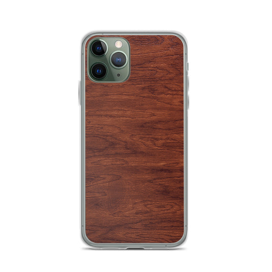 Brown Wood iPhone Clear Thin Case CREATIVETECH