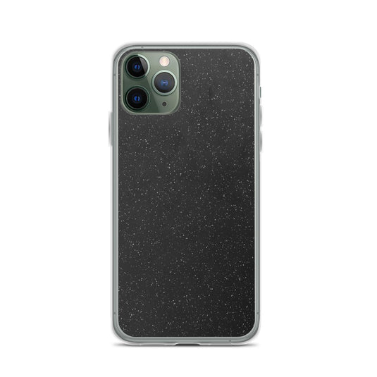 Black Speckled iPhone Clear Thin Case CREATIVETECH