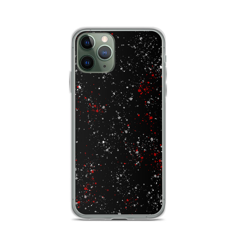 Load image into Gallery viewer, Painted Black White Red iPhone Clear Thin Case CREATIVETECH