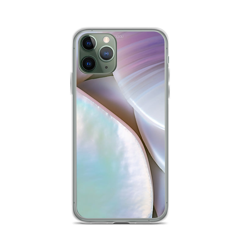 Load image into Gallery viewer, Mother of Pearl Soft Pink iPhone Clear Thin Case CREATIVETECH