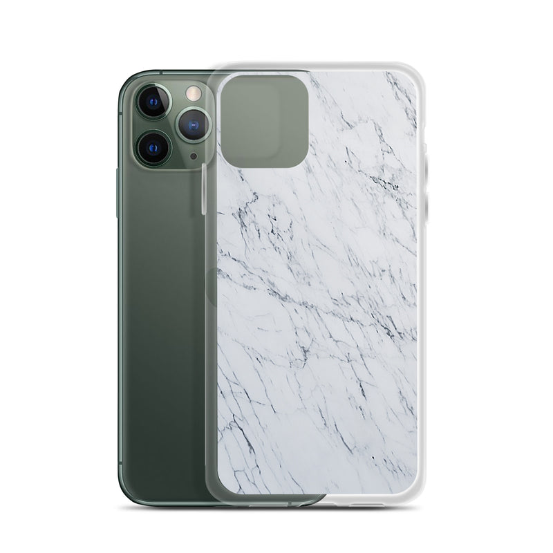 Load image into Gallery viewer, White Marble Stone iPhone Clear Thin Case CREATIVETECH
