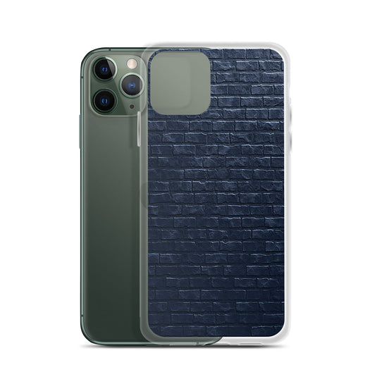 Dark Grey Brick Stone iPhone Clear Thin Case CREATIVETECH