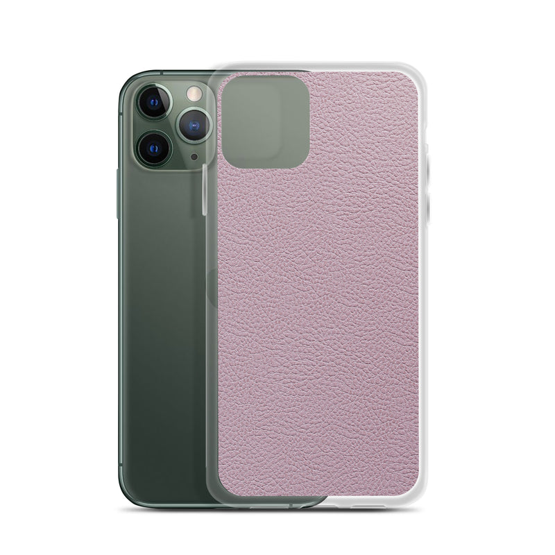 Load image into Gallery viewer, Candy Pink Leather iPhone Clear Thin Case CREATIVETECH
