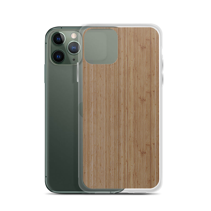 Load image into Gallery viewer, Bamboo Brown Wood iPhone Clear Thin Case CREATIVETECH