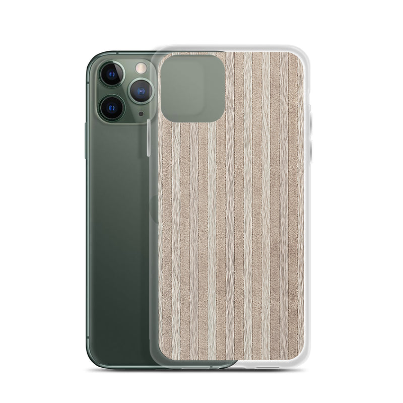 Load image into Gallery viewer, Light Brown Striped Wood iPhone Clear Thin Case CREATIVETECH
