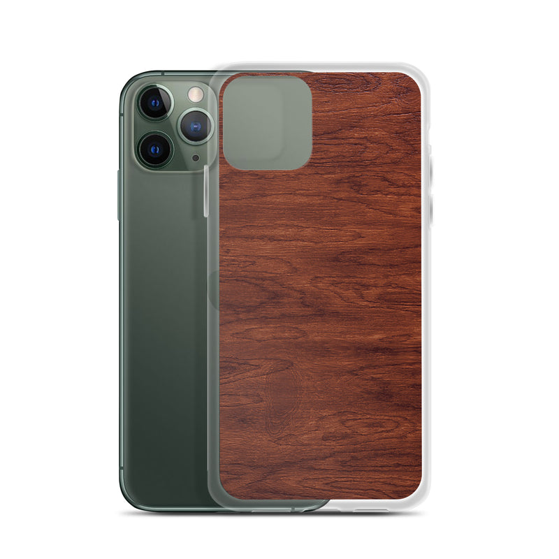 Load image into Gallery viewer, Brown Wood iPhone Clear Thin Case CREATIVETECH