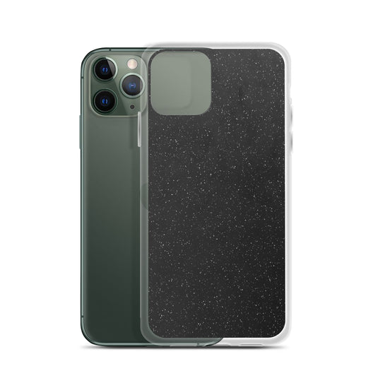 Black Speckled iPhone Clear Thin Case CREATIVETECH