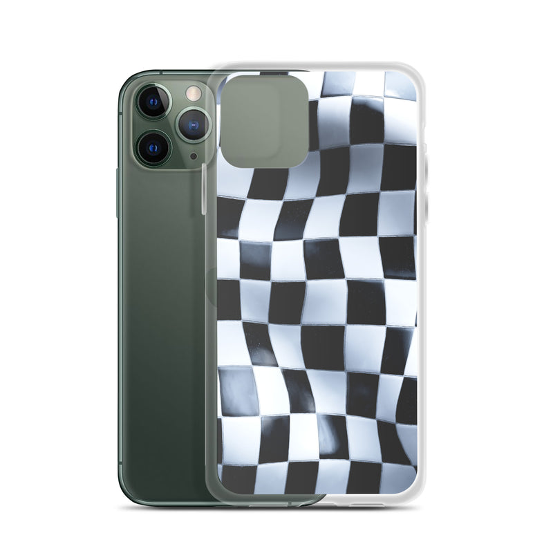 Load image into Gallery viewer, Chess Board Black White iPhone Clear Thin Case CREATIVETECH
