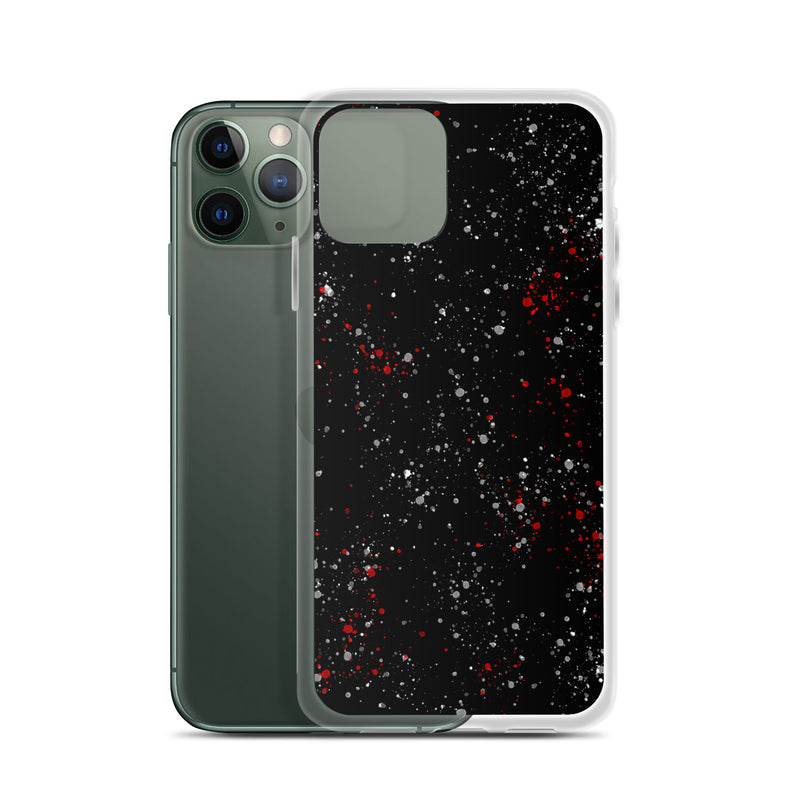 Load image into Gallery viewer, Painted Black White Red iPhone Clear Thin Case CREATIVETECH