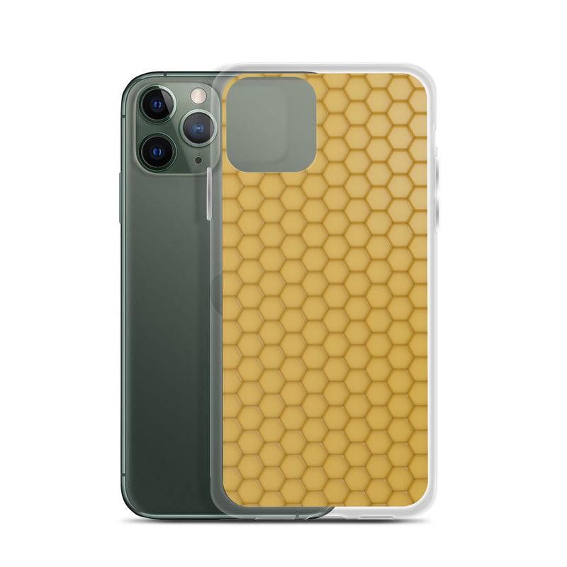 Load image into Gallery viewer, Honeycomb Wax Yellow  iPhone Clear Thin Case CREATIVETECH
