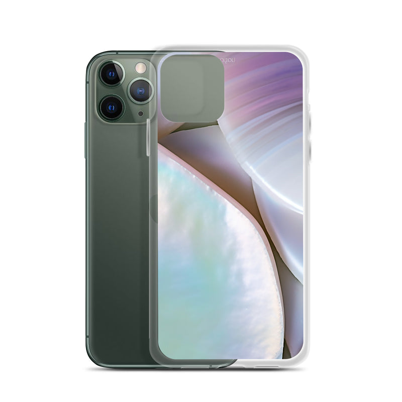 Load image into Gallery viewer, Mother of Pearl Soft Pink iPhone Clear Thin Case CREATIVETECH