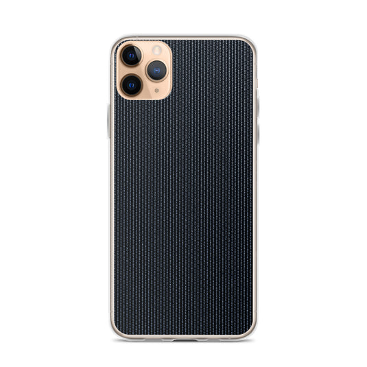 Dark Grey Striped Textile iPhone Clear Thin Case CREATIVETECH