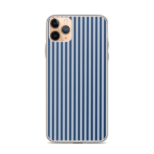 Marine Blue Ribbed iPhone Clear Thin Case CREATIVETECH