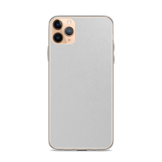 White Leather iPhone Clear Thin Case CREATIVETECH