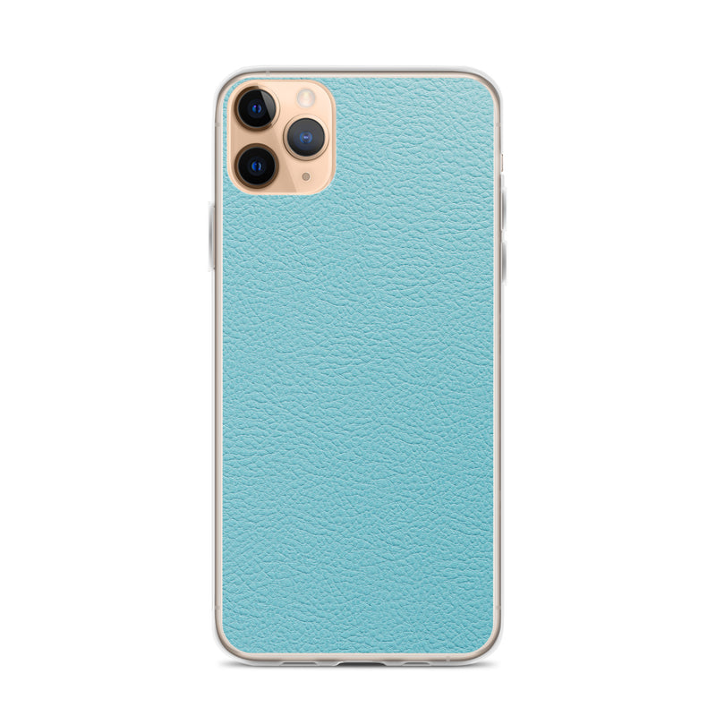 Load image into Gallery viewer, Mint Green Leather iPhone Clear Thin Case CREATIVETECH