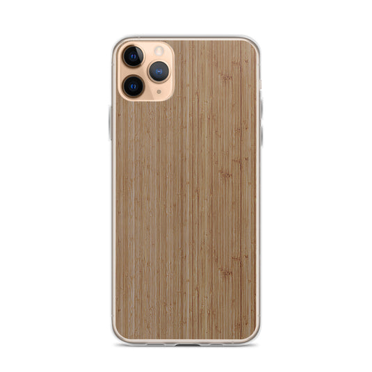 Bamboo Brown Wood iPhone Clear Thin Case CREATIVETECH