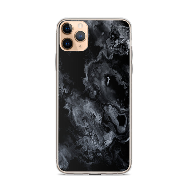 Load image into Gallery viewer, Black Marble Stone iPhone Clear Thin Case CREATIVETECH
