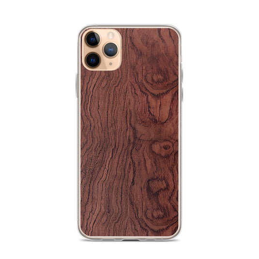 Bubinga Brown Wood iPhone Clear Thin Case CREATIVETECH